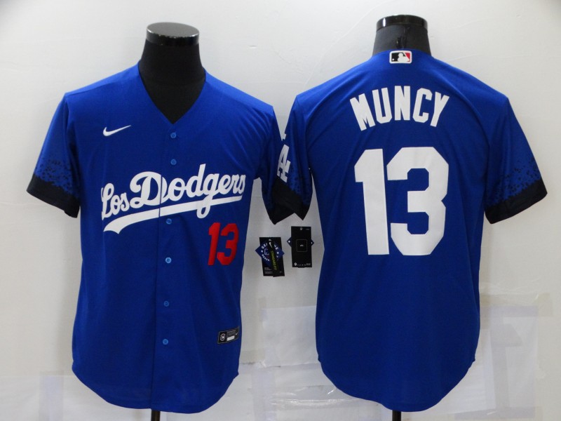 Men Los Angeles Dodgers #13 Muncy Blue City Edition Game Nike 2021 MLB Jersey->los angeles dodgers->MLB Jersey